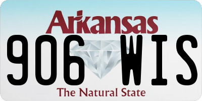 AR license plate 906WIS