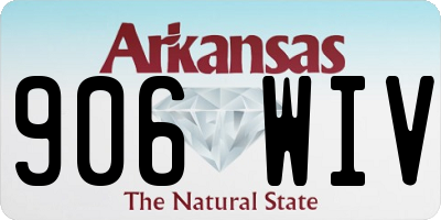 AR license plate 906WIV
