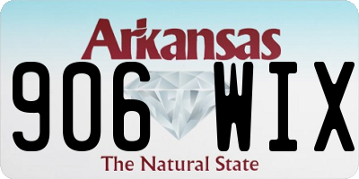 AR license plate 906WIX