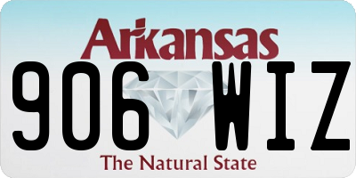 AR license plate 906WIZ