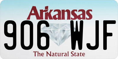 AR license plate 906WJF