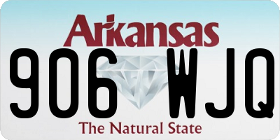 AR license plate 906WJQ