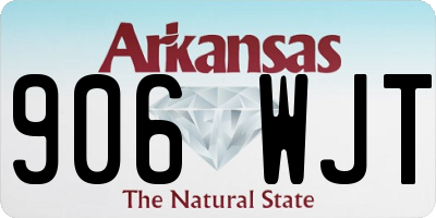 AR license plate 906WJT
