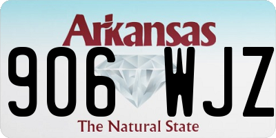 AR license plate 906WJZ