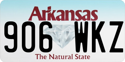 AR license plate 906WKZ
