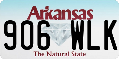 AR license plate 906WLK