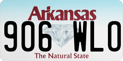 AR license plate 906WLO