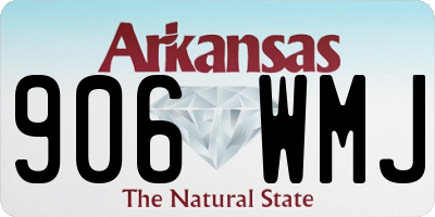 AR license plate 906WMJ