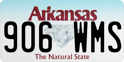 AR license plate 906WMS