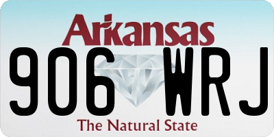 AR license plate 906WRJ