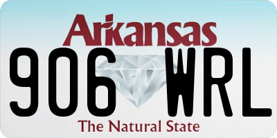AR license plate 906WRL