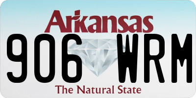 AR license plate 906WRM