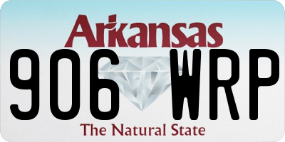 AR license plate 906WRP