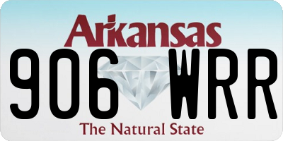 AR license plate 906WRR