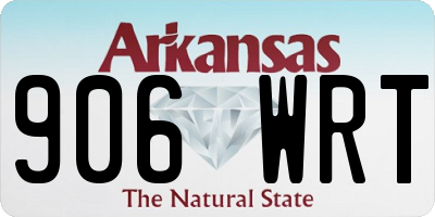 AR license plate 906WRT