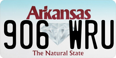 AR license plate 906WRU