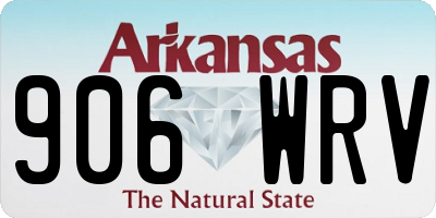 AR license plate 906WRV