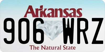AR license plate 906WRZ
