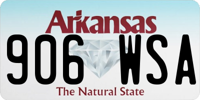 AR license plate 906WSA