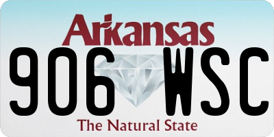 AR license plate 906WSC