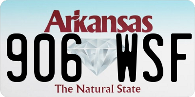 AR license plate 906WSF
