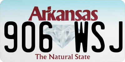 AR license plate 906WSJ