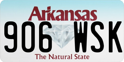 AR license plate 906WSK