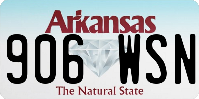 AR license plate 906WSN