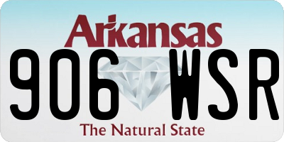 AR license plate 906WSR