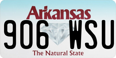 AR license plate 906WSU