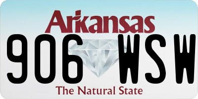 AR license plate 906WSW