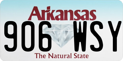 AR license plate 906WSY