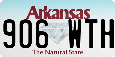 AR license plate 906WTH