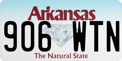 AR license plate 906WTN