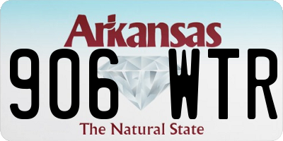 AR license plate 906WTR