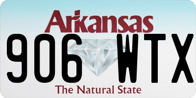 AR license plate 906WTX