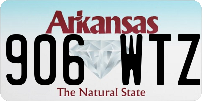 AR license plate 906WTZ