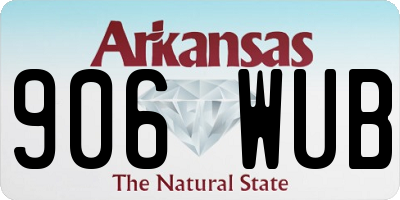 AR license plate 906WUB