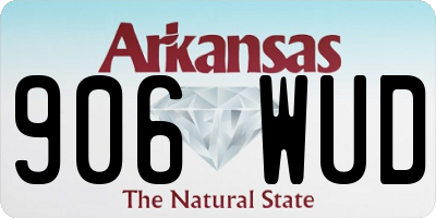 AR license plate 906WUD