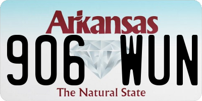 AR license plate 906WUN
