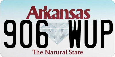 AR license plate 906WUP