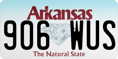 AR license plate 906WUS