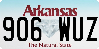 AR license plate 906WUZ