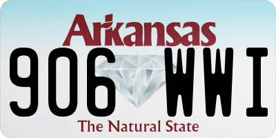 AR license plate 906WWI