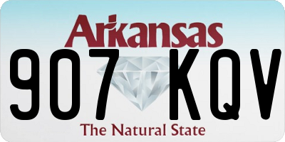 AR license plate 907KQV