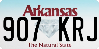 AR license plate 907KRJ