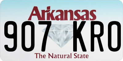AR license plate 907KRO