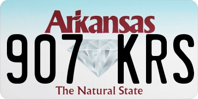 AR license plate 907KRS