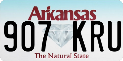 AR license plate 907KRU