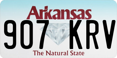 AR license plate 907KRV